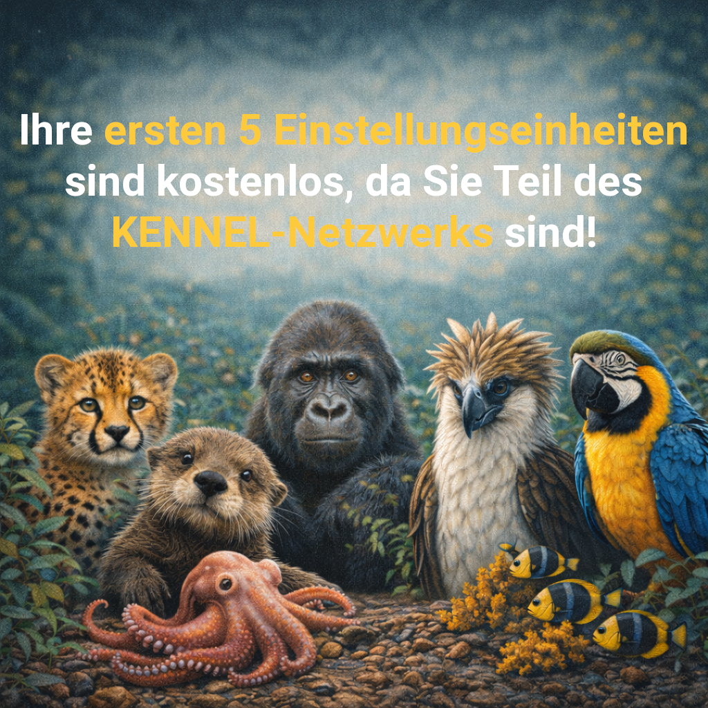 Ihre ersten 5 Einheiten sind kostenlos, weil Sie Teil von Le réseau de KENNEL sind!